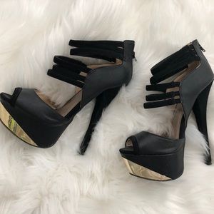 Black Strappy Heels